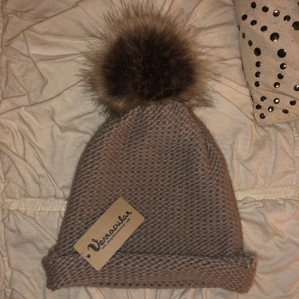 Fur Pom Pom Beanie